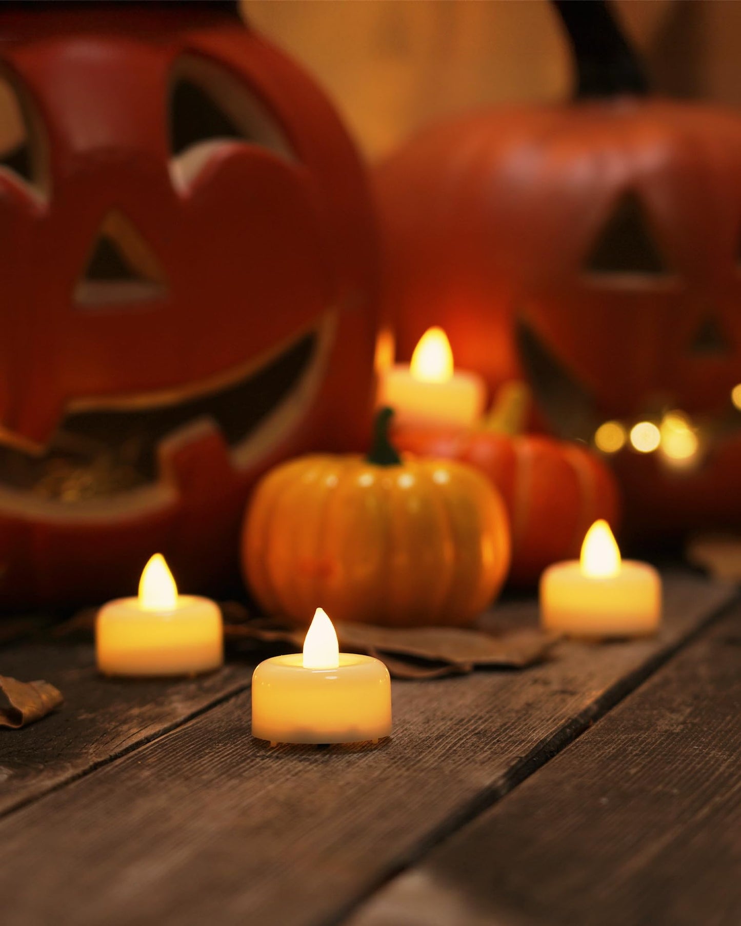 Amagic - Pack of 50 LED Flameless Candles Battery Operated Fake Electric Candles for Votive Candles Halloween Christmas Home Decor Wedding Table Decoration