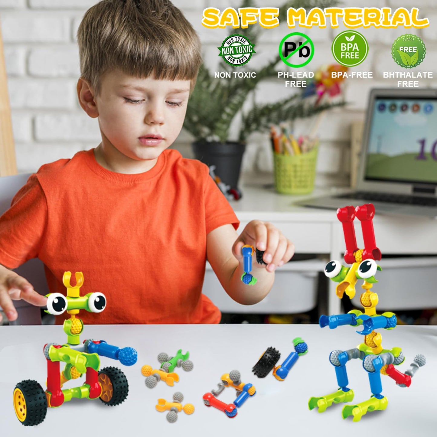 156 PCS Creative Building Blocks Building Toy Set - Featuring Storage, Includes Dinosaur, Robot, Car, Spider, Dog, Animal Figure Building Toy Playset for Kids, Boy Girl Birthday Gift, Ages 4+ (156PCS)