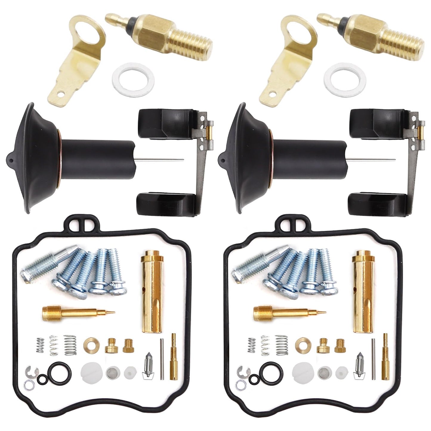 Anxingo Carburetor Repair Kit Replacement for Yamaha V-Star 650 XVS650 Custom XVS650A Classic 1998-2016, Carb Rebuild Kit Replacement for Yamaha V-Star 650 XVS650AT Silverado 2002-2010