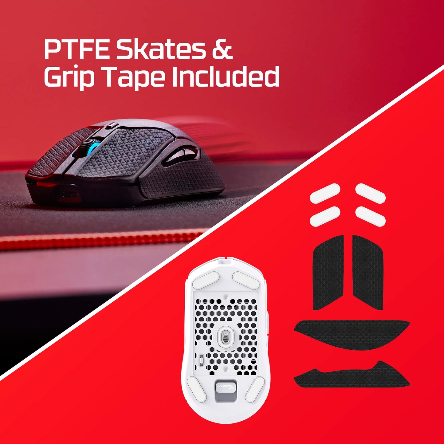 HyperX Pulsefire Haste 2 – Wireless Gaming Mouse- Ultra Lightweight, 61g, 100 Hour Battery Life, Dual Wireless Connectivity, Precision Sensor - White