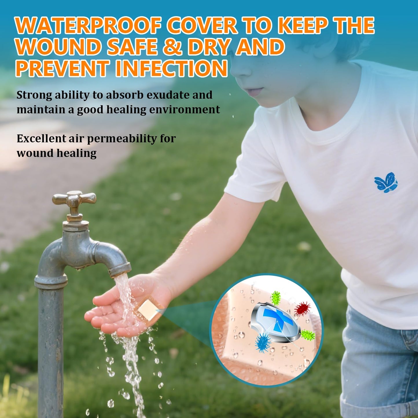 OUJEALEE Silicone Foam Dressing 12.5x12.5cm (5x5") - 12 Pack, All-Silicone Adhesive Layer for Pressure Ulcers, Bed Sores & Surgical Wounds, Waterproof & Highly Absorbent Wound Dressing