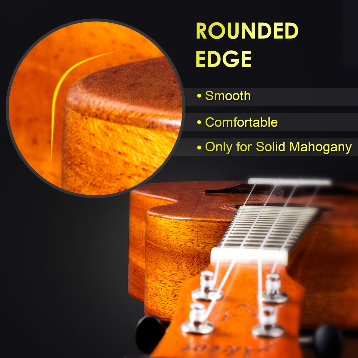 AKLOT Soprano Ukulele Solid Mahogany Ukelele 21 inch Beginners Ukuleles Starter Kit with Free Online Courses and Ukulele Accessories (AKS21)