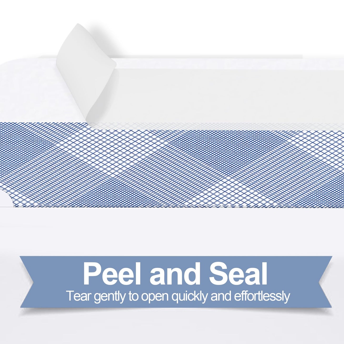 #10 Security Self-Seal Envelopes, PANDRI Windowless Business Mailing Envelopes, Security Tint Pattern for Secure Mailing, Invoices and Statements, Size 4-1/8 x 9-1/2 Inch - 24 LB - 500 Count
