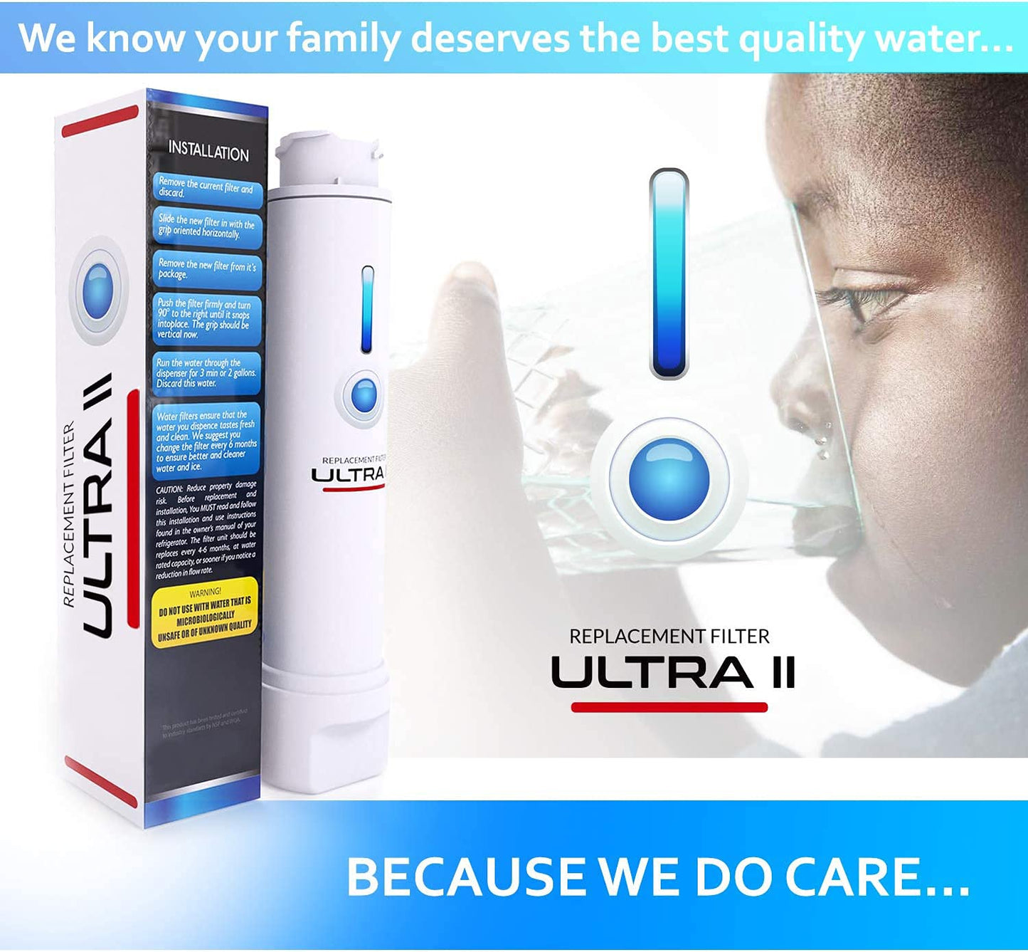 Refrigerator Water Filter Compatible with Frigidaire Eptwfu01 Puresource Ultra II, Fpbc2277rf Fghb2868tp Ffhd2250td Fgsc2335tf Fgsc2335td
