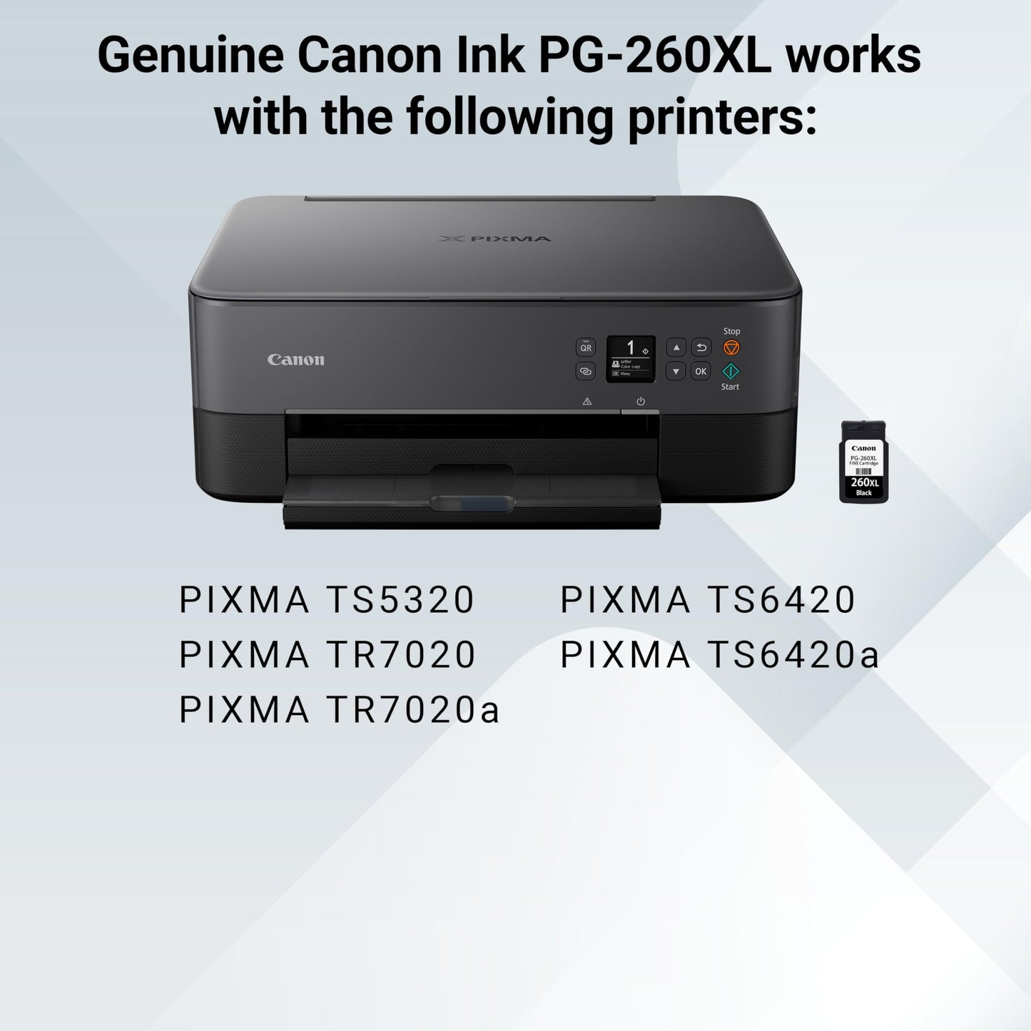 Canon Genuine PG-260XL Black Ink Cartridge