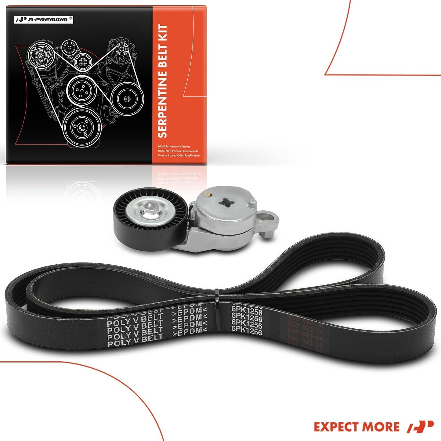 A-Premium Engine Serpentine Belt Drive Kit with Tensioner Compatible with Toyota Camry 2012-2017, RAV4 2009-2018 & Scion tC 2011-2016 - DOHC L4 2.5L