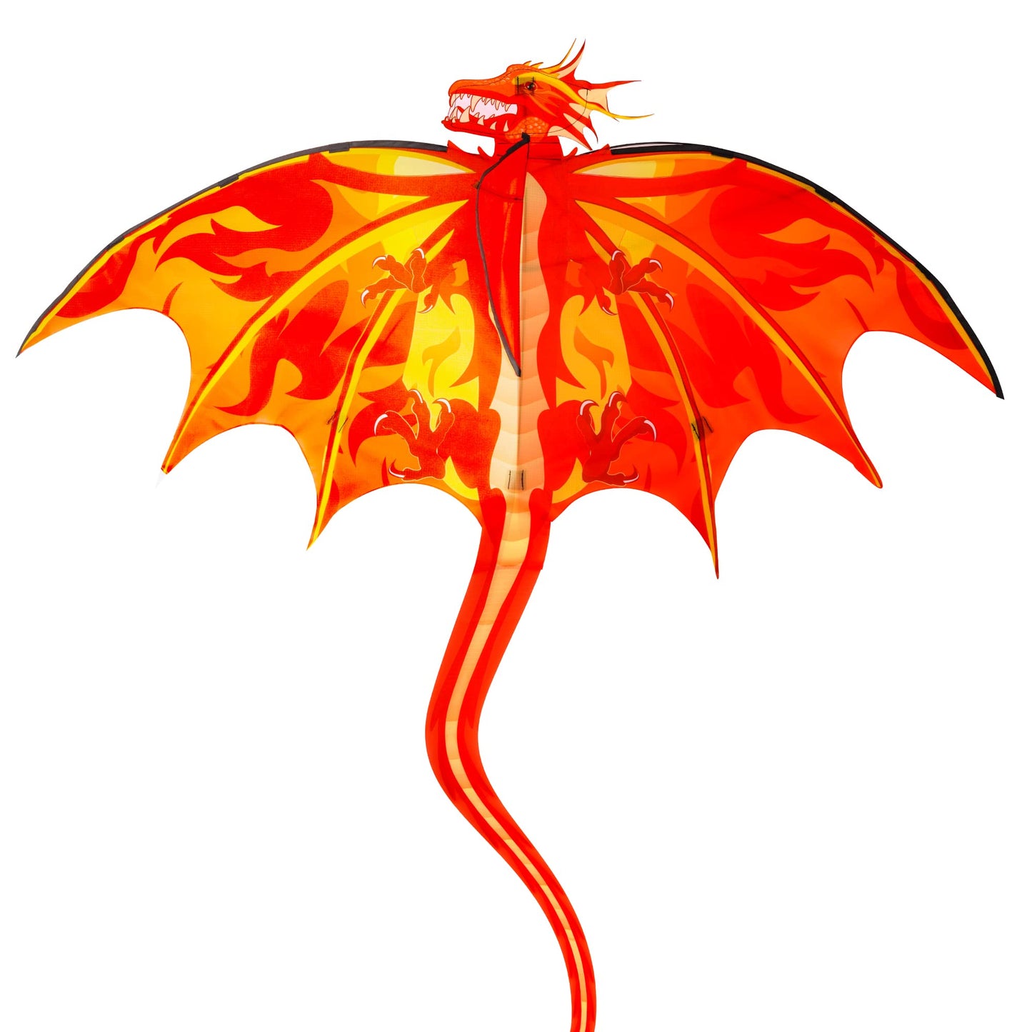 4 Pack Kites - Large Fire Dragon Kite Green Snake Devil Fish Red Mollusc Octopus with Long Colorful Tail for Kids Adults Outdoor Game Activities