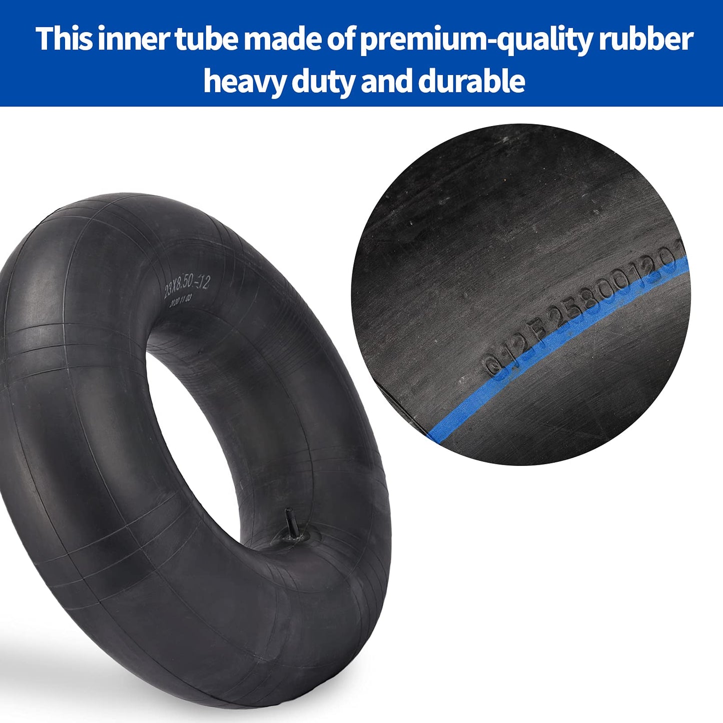 Carkio Replacement Premium 23x10-11 24x10-12 25x10-12 25x8-10 Utility Tire Inner Tubes with TR-6 Straight Valve Stem Compatible with Lawn and Garden ATVs ETC - 1PACK