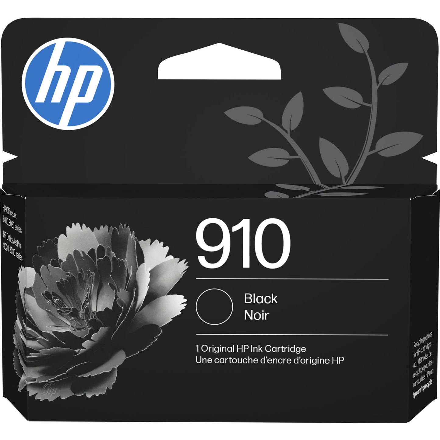 Original HP 910 Black Ink Cartridge | Works with HP OfficeJet 8010 8020 Series HP OfficeJet Pro 8020 8030 Series | Eligible for Instant Ink