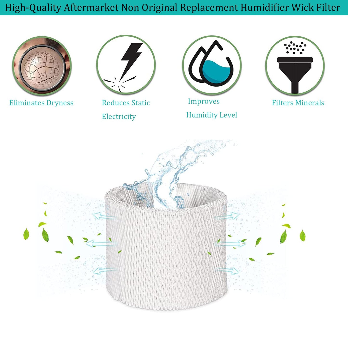 2 Pack MAF2 Humidifier wicking Filter Compatible with Essick Air MAF2 Moist AIR MA0800,MA0600,Kenmore 15408 Humidifier
