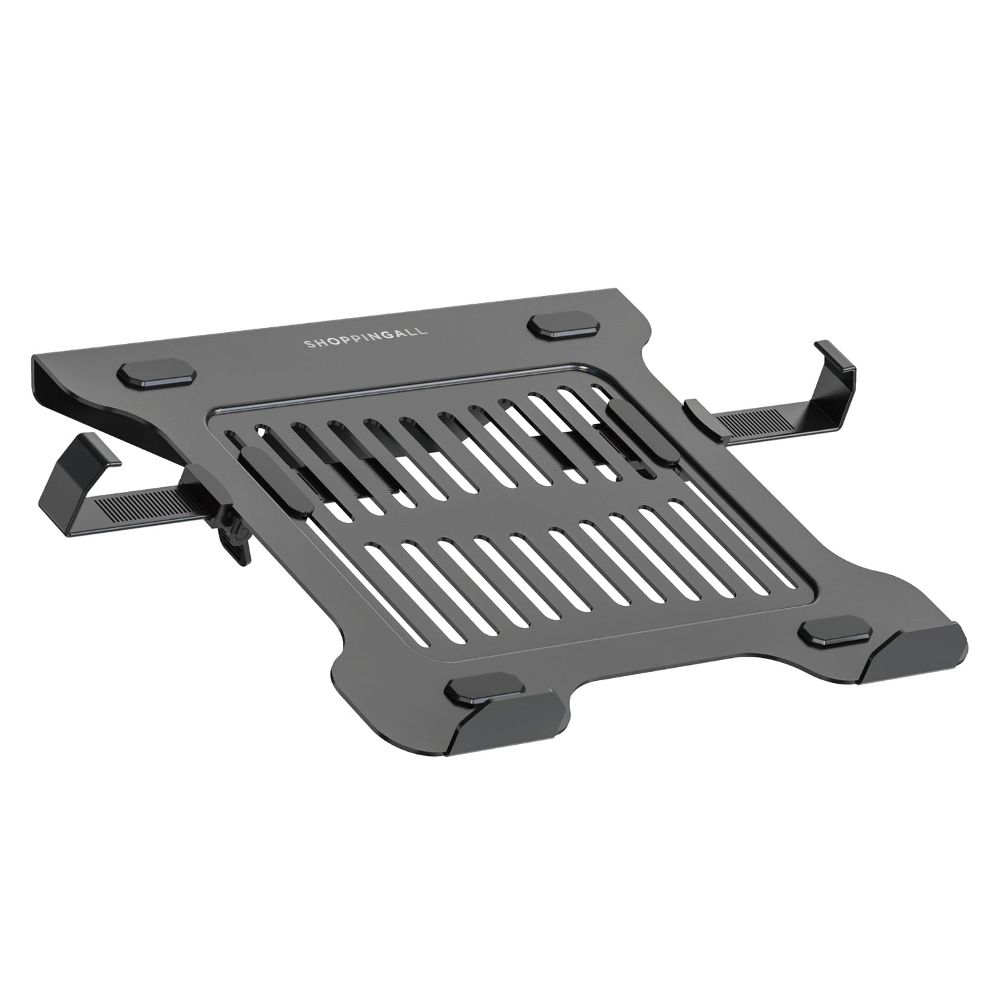 SHOPPINGALL Laptop Mount Tray for Monitor Arms and Stands (Tray Only) | Notebook Arm Mount Tray Fits 75 x 75 and 100 x 100 VESA Mount Holes Fully Secures Laptop - SA-LH03-Black