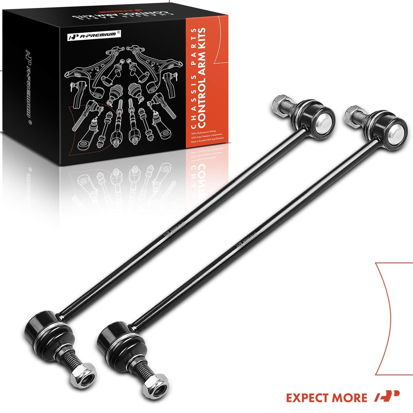 A-Premium 2Pcs Front Sway Bar End Links Stabilizer Bar Links, Compatible with Nissan & Infiniti - 2007-2020 - Altima Rogue (Select/Sport) Murano Pathfinder Maxima Quest QX60 JX35