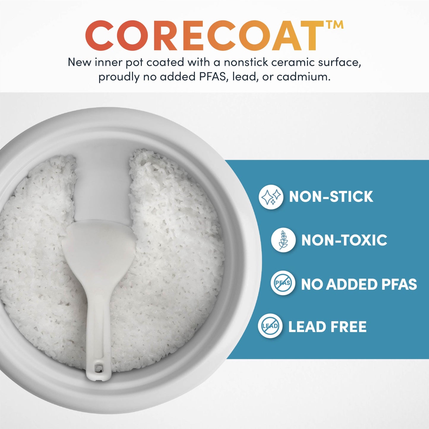 AROMA® CoreCoat Rice Cooker with Pop-Up Food Steaming Basket (4 Cups Cooked, 2 Cups Uncooked)