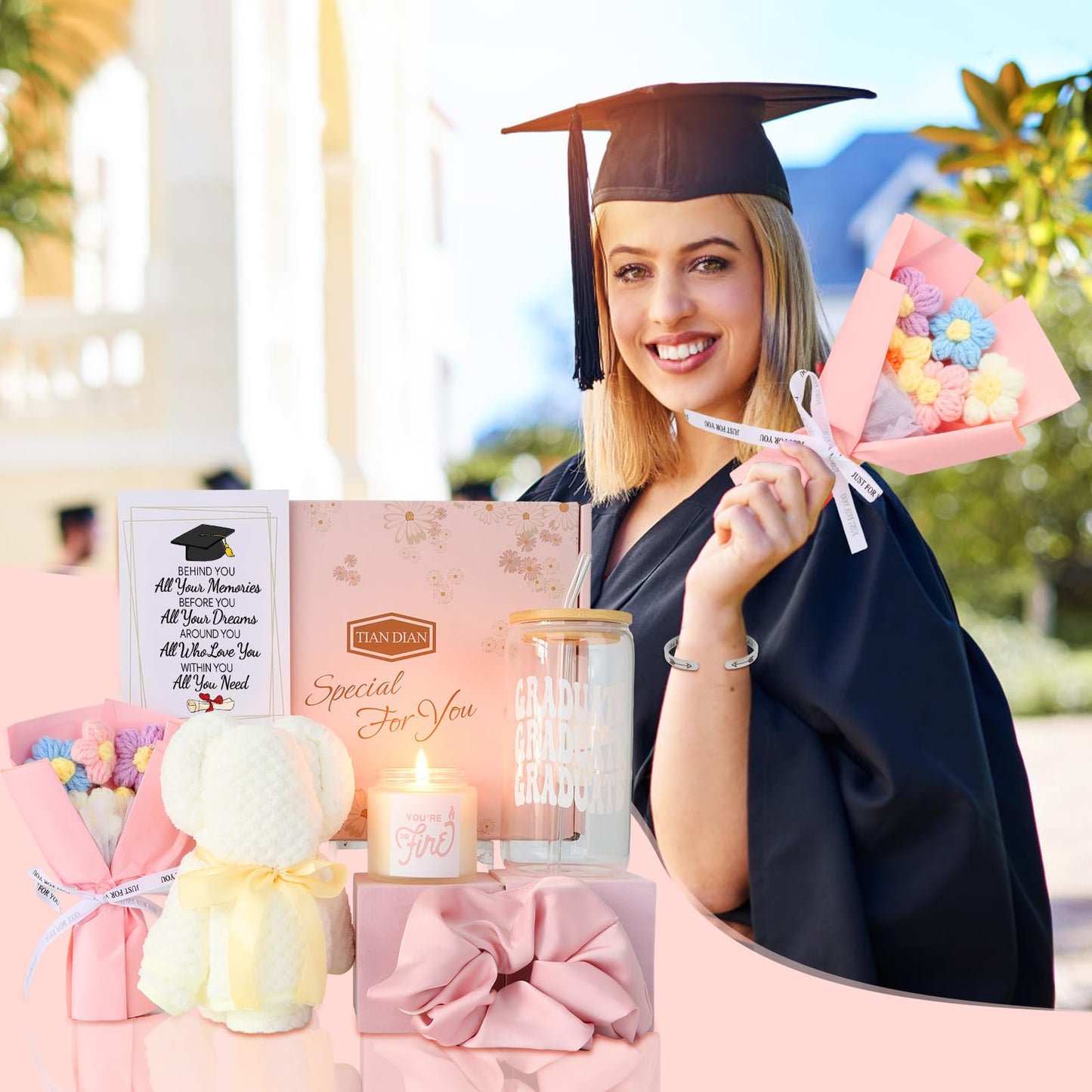 2026 Graduation Gifts for Her, Graduation Gift Basket Set for College, High School Class of 2026 Graduation Gift Box for Women Daughter, Sister, Friend