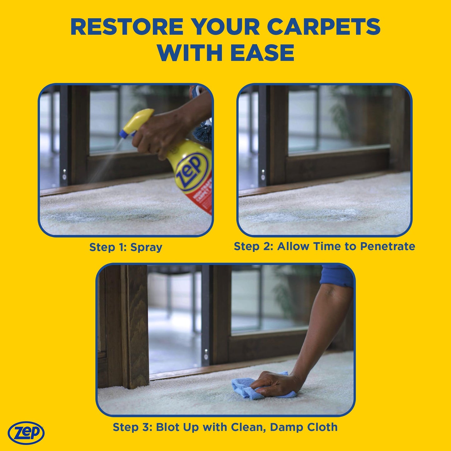 Zep High Traffic Carpet Cleaner - 1 Gallon - Penetrating Formula Removes Deep Stains. Make High-Traffic Areas Look New Again