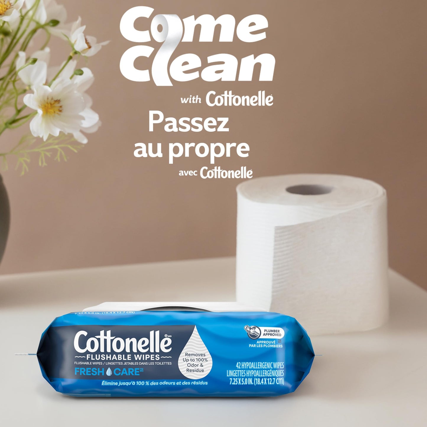 Cottonelle Toilet Paper, 36 Mega Rolls = 144 Regular Rolls (2 Packs of 18), Ultra Clean, Strong Bathroom Tissue, 284 Sheets per Roll, Packaging May Vary