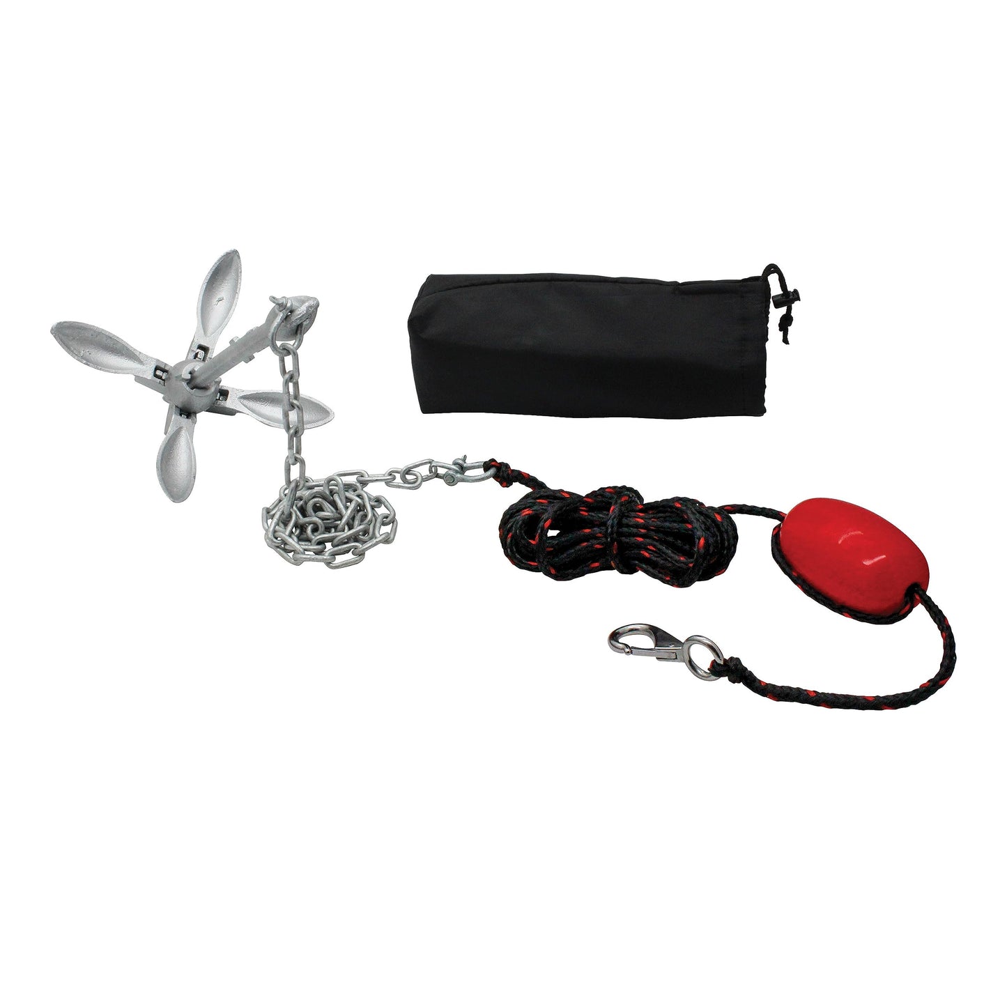 Extreme Max 3006.6785 Boattector Complete Deluxe Grapnel Anchor Kit for Small Boats, Kayaks, PWC, Jet Ski, Paddle Boards, Etc. - 3.5 lbs