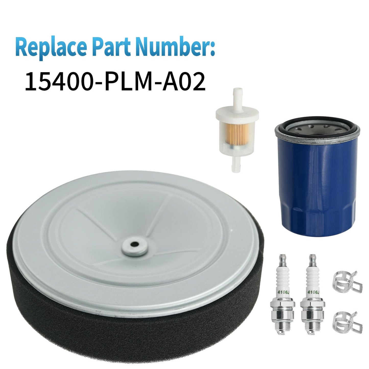 Anxingo 15400-PLM-A02 Oil Filter Air Filter Kit Replacement for Honda GX630 GX660 GX690 Engine Lawnmower Replace 17210-Z6L-010