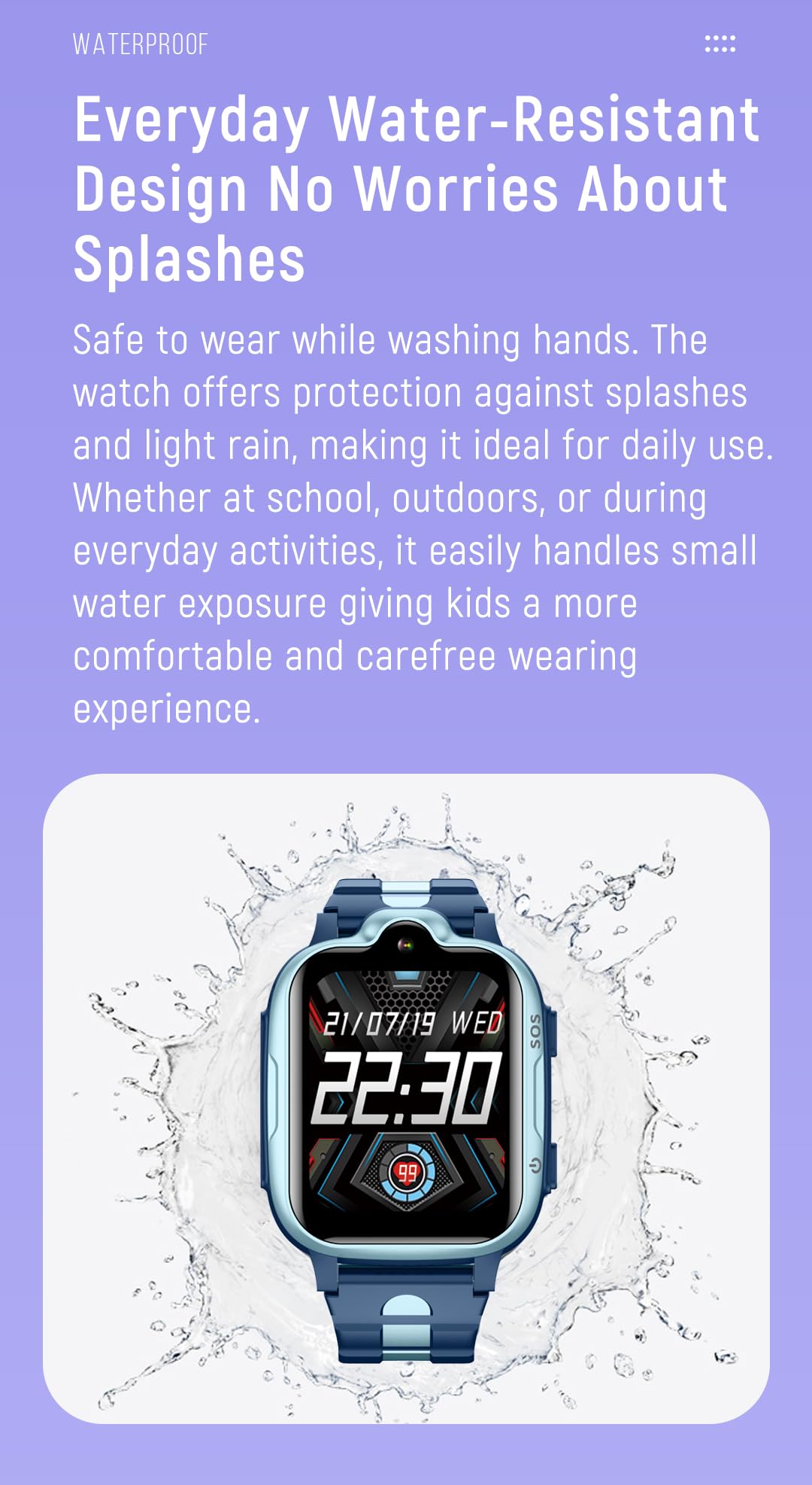 4G GPS Smart Watch for Kids,Smartwatch with Whatsapp Line Facebook TikTok, Waterproof Real-time Tracking Anti-Lost Video Phone Call Pedometer Voice Message Camera SOS Alarm Watch for Boys Girls Gifts