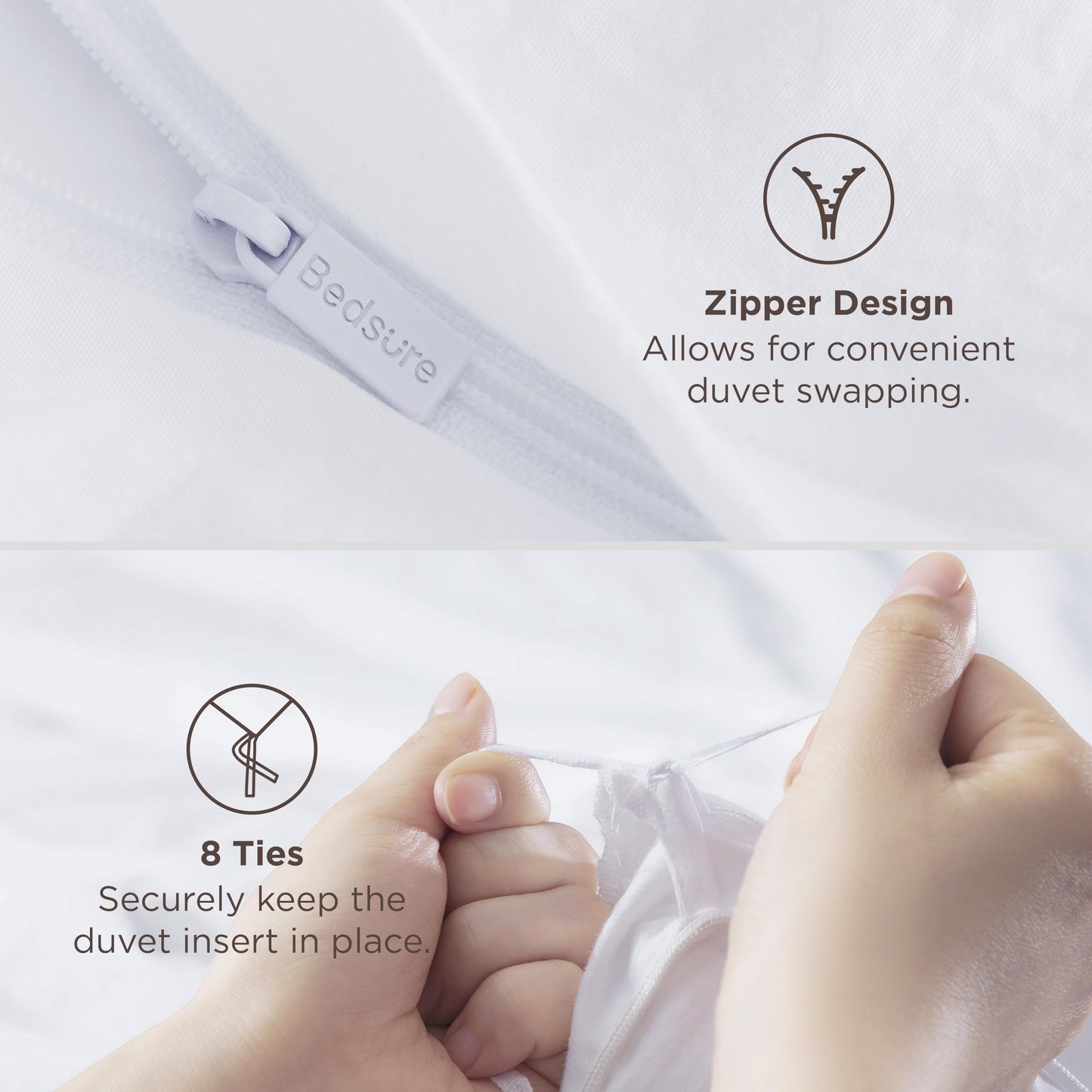 Bedsure Oversized King Duvet Cover - 3 Pieces Prewashed Cotton-Like Extra Soft Bedding Set, Includes 1 Duvet Cover 120x98 Inches with Zipper Closure & 2 Pillow Shams, Linen, Comforter Not Included