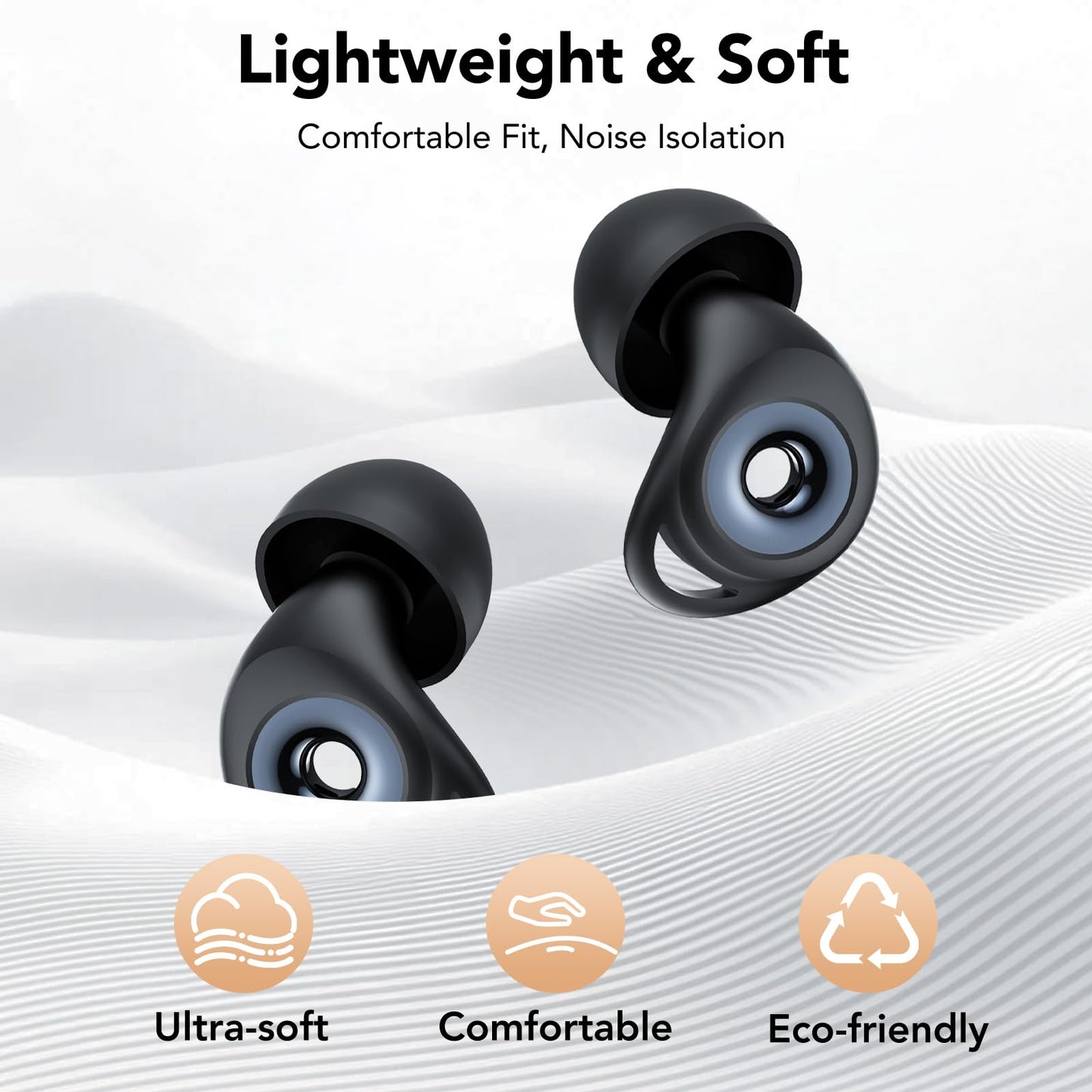 Ear Plugs for Sleeping Noise Cancelling 45dB, Concert, Soft and Reusable Silicone Hearing Protection Earplugs with 8 Eartips in 4 Sizes(XS/S/M/L), Carrying bag,for Sleeping,Concert,Working,Travelling