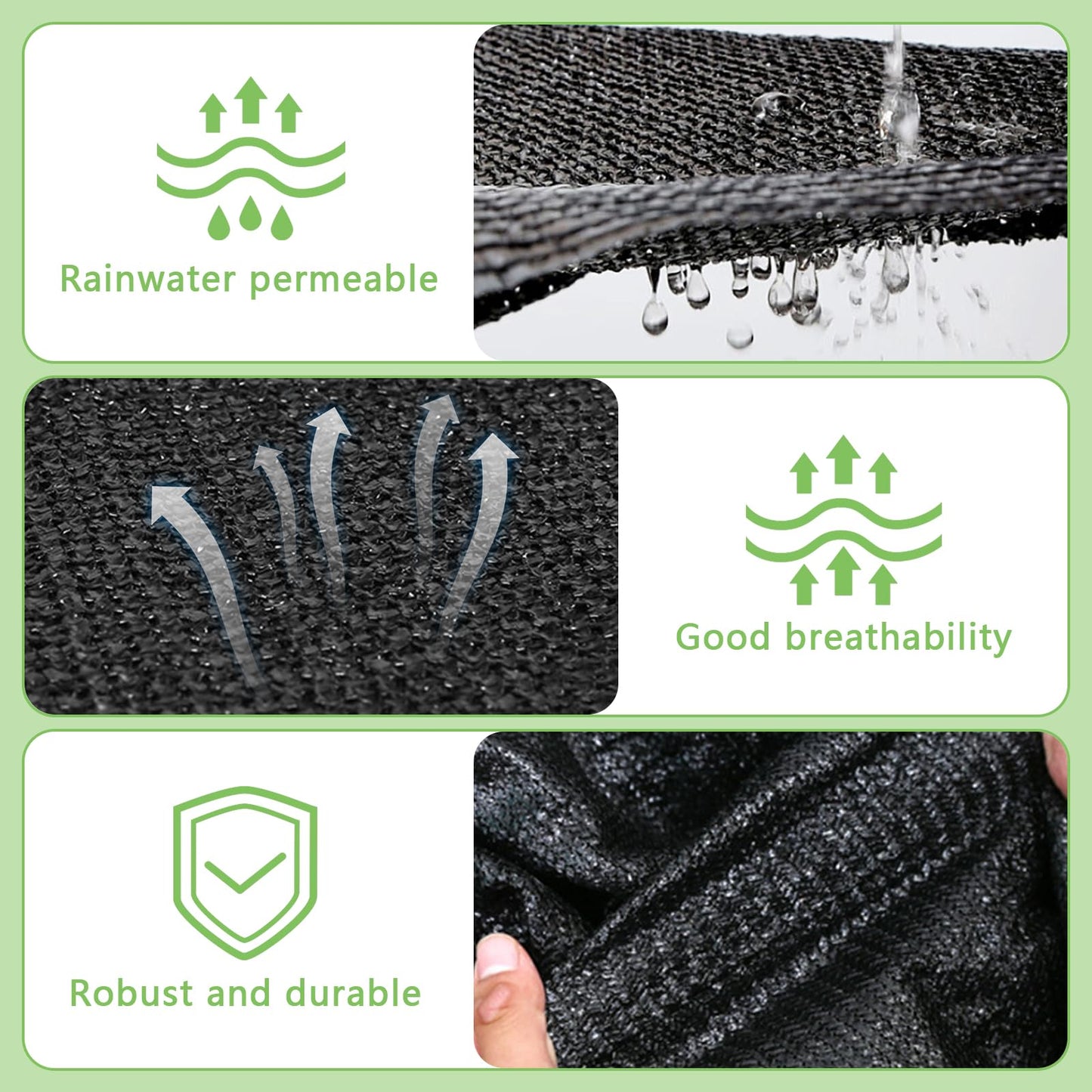 90% Black Shade Cloth for Patio, 10 x 12 FT Mesh Tarp Sun Shade Cloth with Grommets, Sun Shades Outdoor Patio Shade Neting Cover for Garden Greenhouse Pergola Plants Chicken Coop Shade Sail