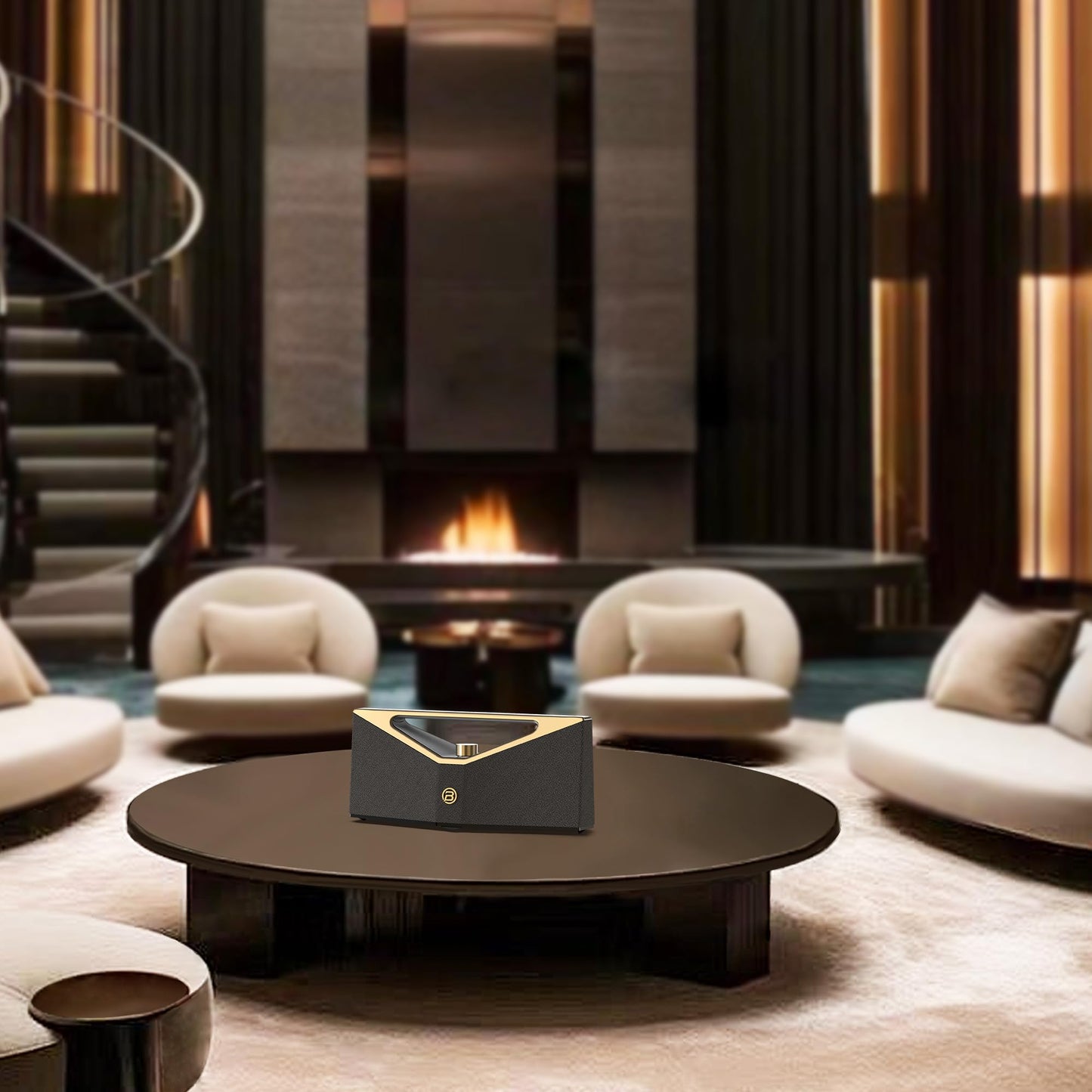 BUGANI Bluetooth Speaker Loud 160W,Waterproof Large Bluetooth Speaker Subwoofer Hi-Res Audio, 1-6H Playtime Party Outdoor Speakers for Camping, Beach, Golden