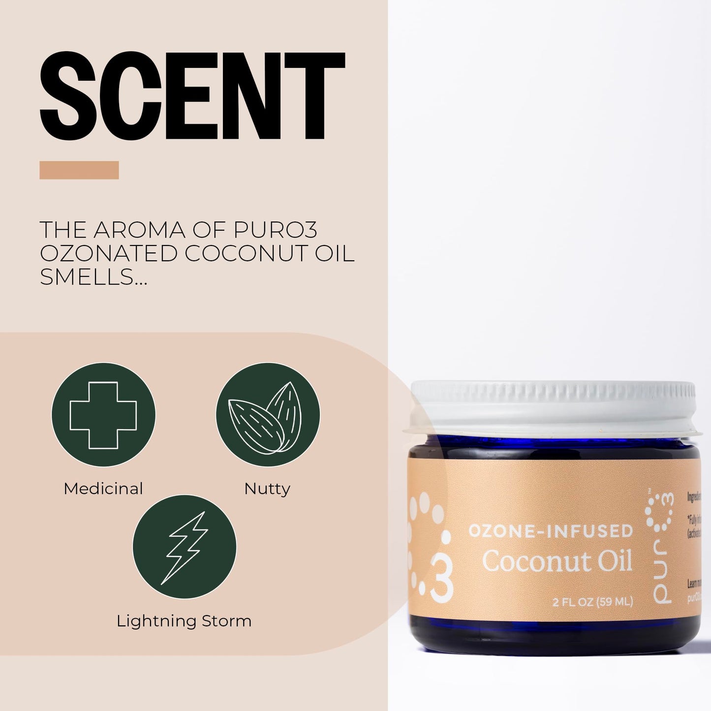 PurO3 Ozonated Coconut Oil Unscented