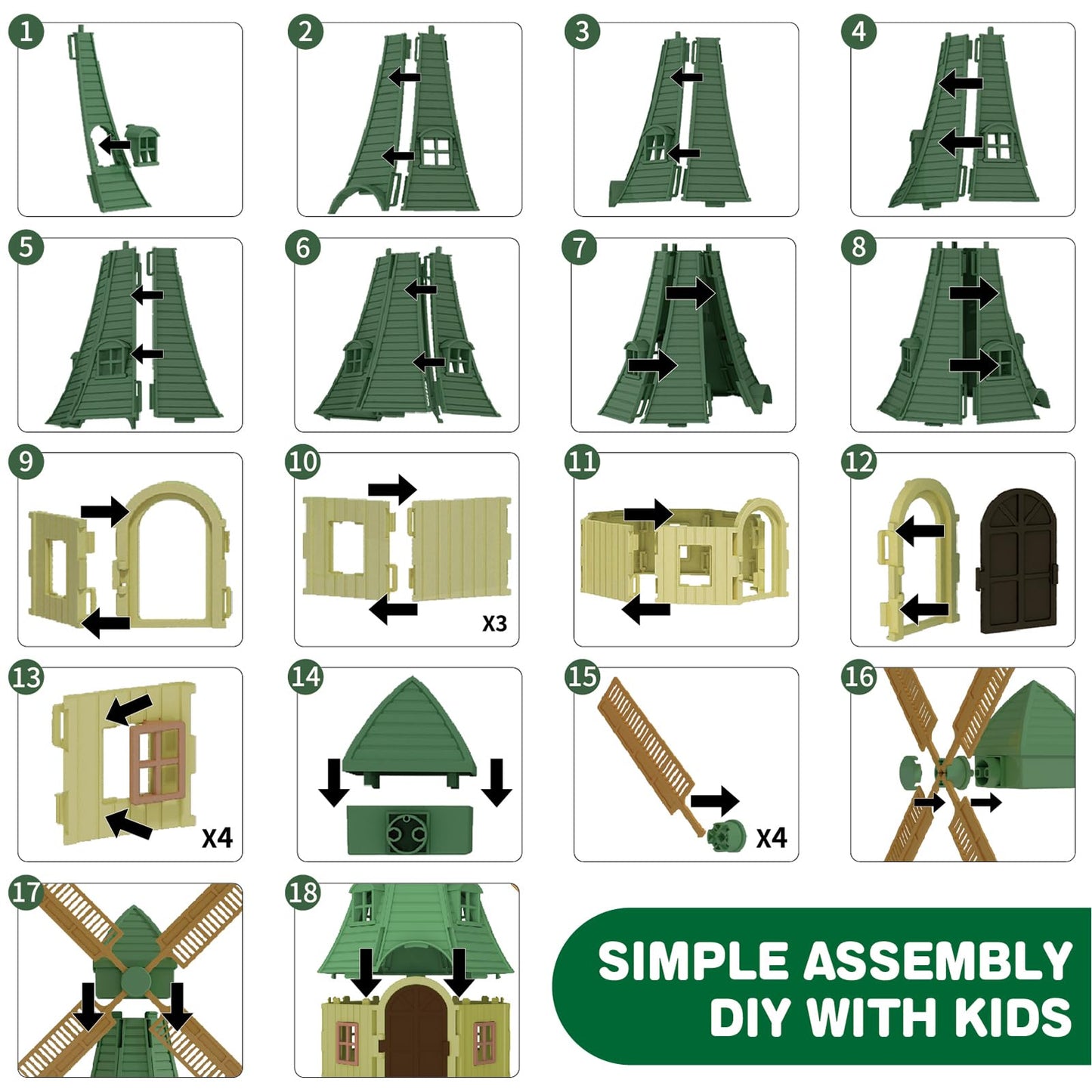 136PCS Farm Animals Toys Set Comes with Barn, Tractor Trailer, Milking shed, Windmill, Farmer, Fence - Playset for Kids Toddlers Boys Girls 5+ Years Old