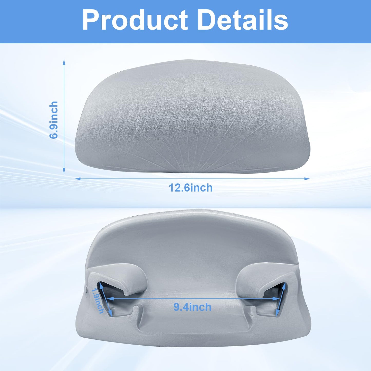 Earthtec 76558 74610 Replacement for Hot Spring Spa Pillow Hot Tub Headrests Fit for Limelight Spas, Pulse/Pulse DL/Bolt (2012-2017), Glow/Flair (2008-2017), Gleam (2013-2017) (1 Pcs)