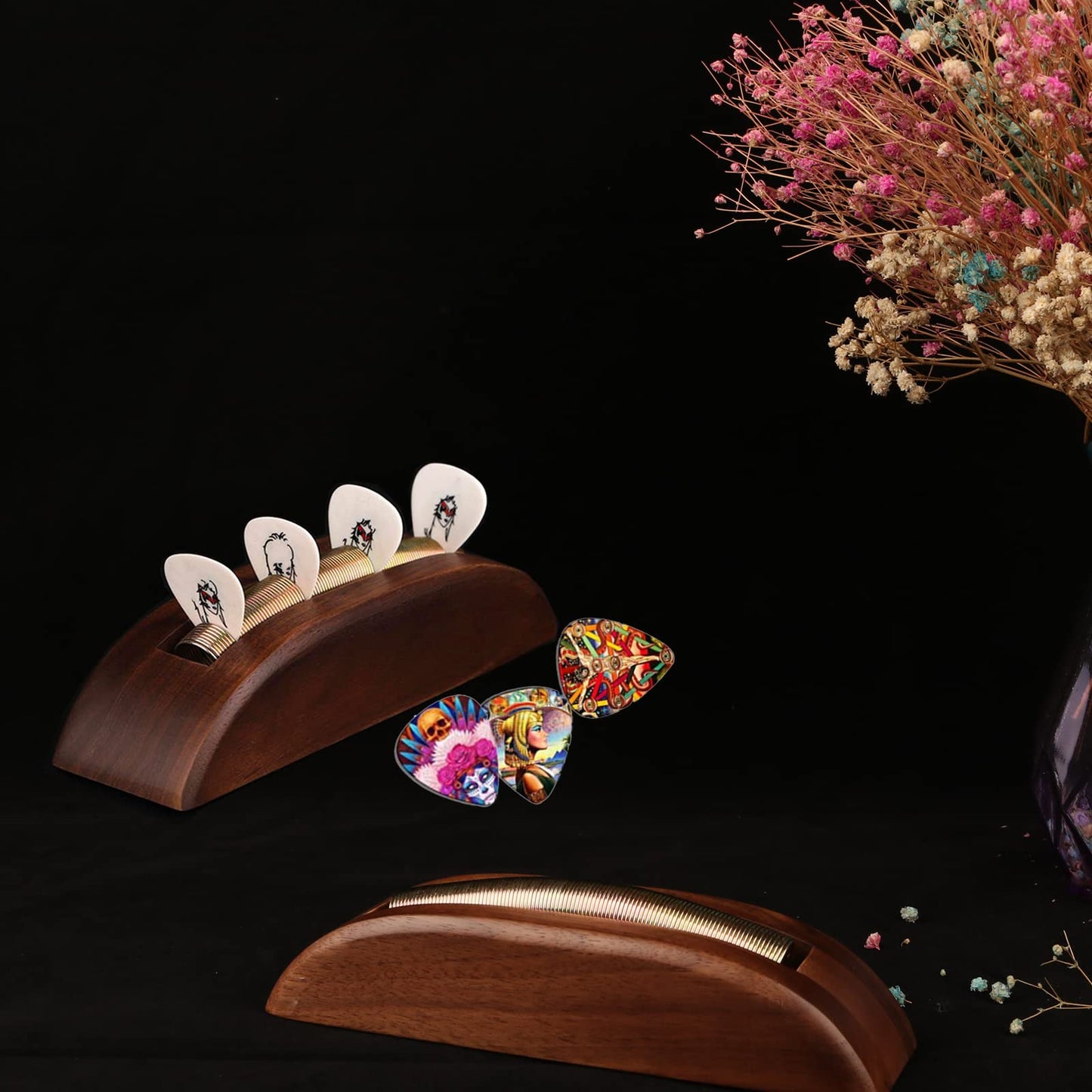 WANLIAN Guitar Pick Holder,pick holder,Wood Guitar Pick Holder,Guitar picks collection and display,Suitable for all types of guitar picks