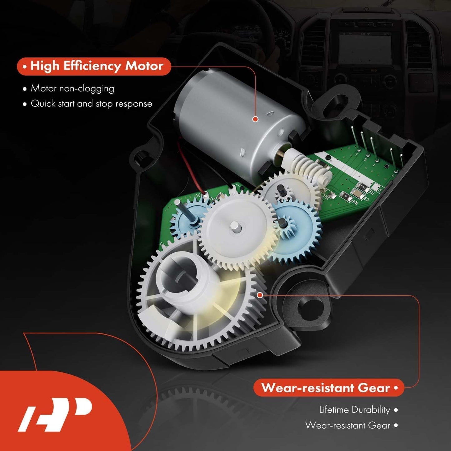 A-Premium HVAC Blend Door Actuator Compatible with Buick, Chevy, Cadillac, GMC, Hummer, Isuzu, Olds & Pontiac Vehicles - 1994-2014 - Silverado, Sierra, and More - Replaces 89018365, 52402588
