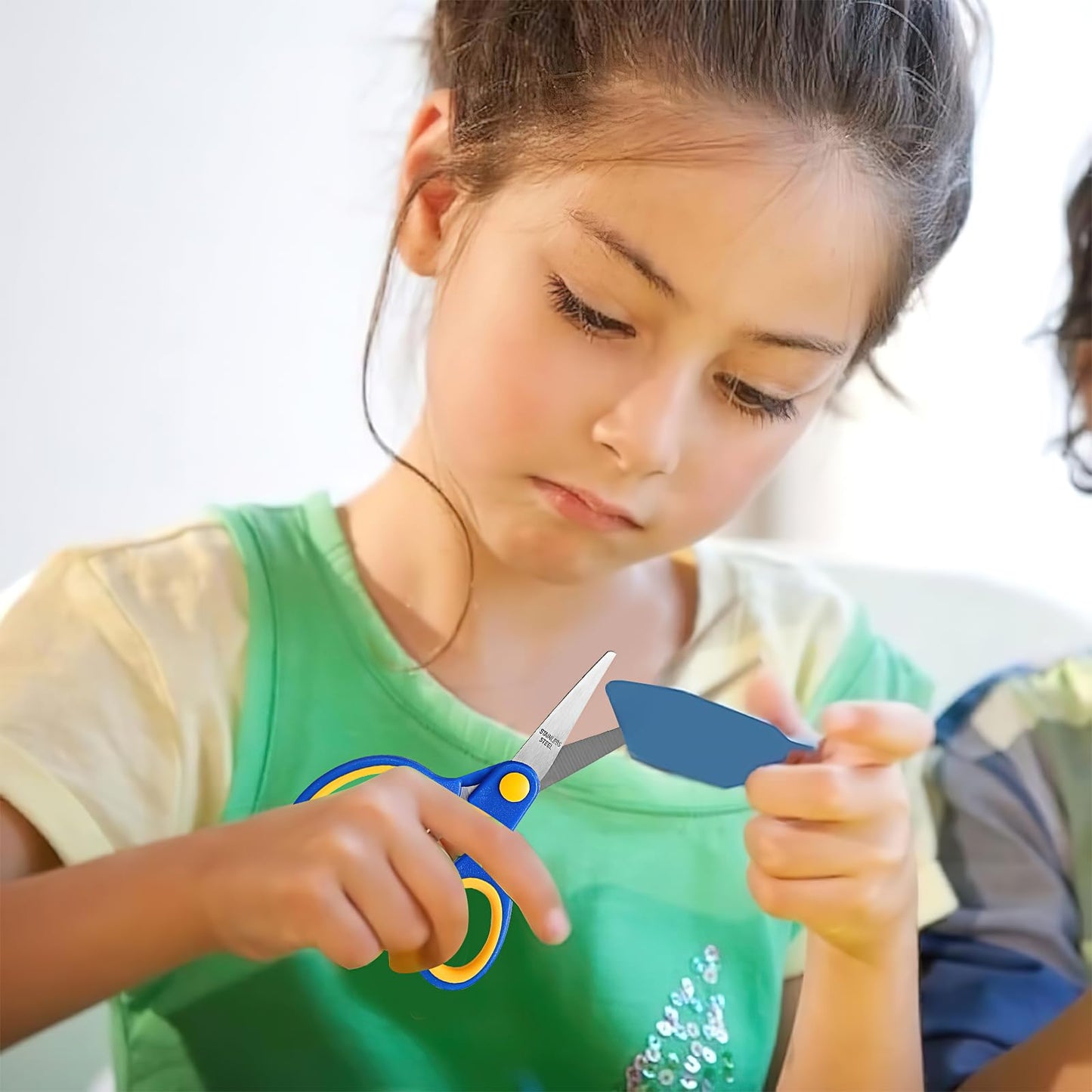 60 Pack Scissors, 5 inch School Scissors All Purpose Left Handed Scissors Bulk with Stainless Steel Blunt Tip Blades and Comfort-Grip for Classroom Office Home