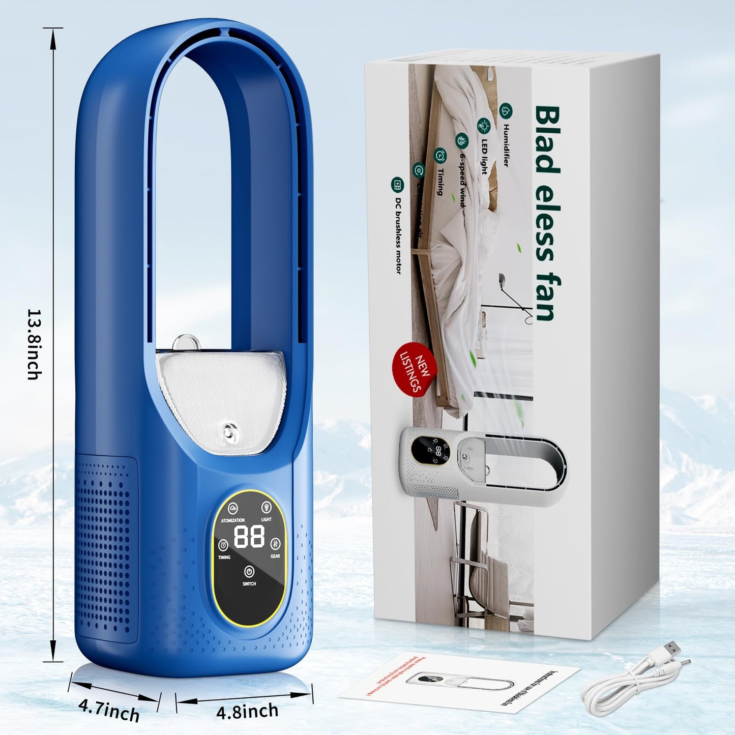 Mini Air Cooler - 3 in 1 Air Conditioner with Water Tank Touch Control - 3 Modes Portable Evaporative Air Cooler - AC Cooler Mist 6H Timer&6 Speeds - Quiet Small Swamp Cooler for Room Office Summer
