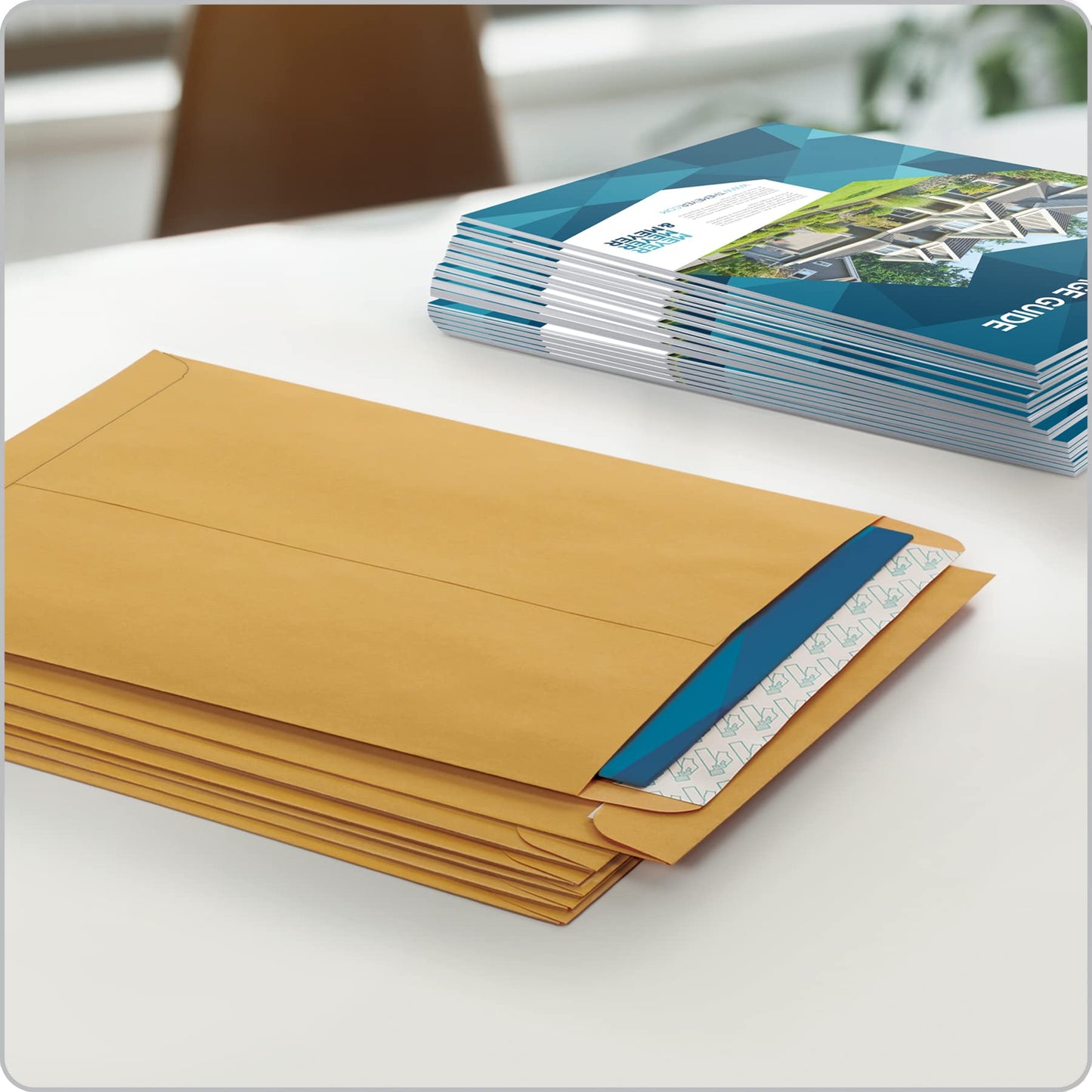 Quality Park Envelopes, Redi-Seal Catalog Envelopes, 9 x 12 Inches, 28 lb Light Brown Kraft, Self-Sealing, 100 Count - Ideal for Mailing, Storage, and Organizing