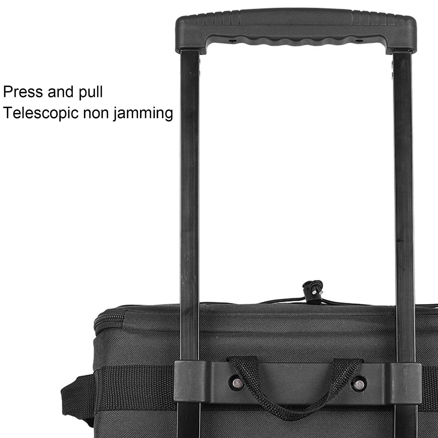 Large Rolling Cooler, 43L Leakproof Insulated Chiller Wheeled Soft Cooler, Oxford Cloth Aluminum Foil Dual Waterproof Portable Insulated Wheeled Cooling Bag with Handle