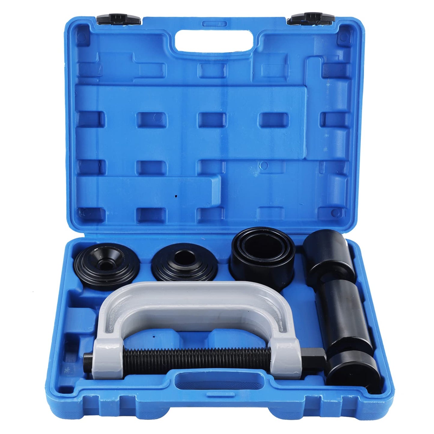 DASBET 4-in-1 Heavy Duty Ball Joint Press & U Joint Removal Tool Kit with 4x4 Adapters 10PCS Universal Ball Joint Service Tool Set for Most 2WD and 4WD Cars, Trucks, and SUVs