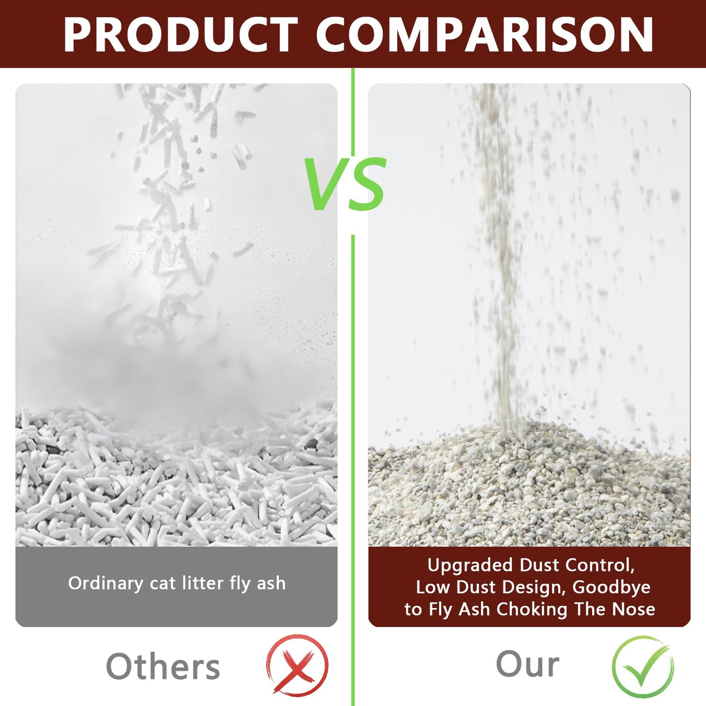 Coziley Clumping Cat Litters 2 Pack, 7.5lb Sodium Bentonite Cat Litter - Fast Clumping, Dual Odor Control with Enzymes, Low Dust & Safe for Cats