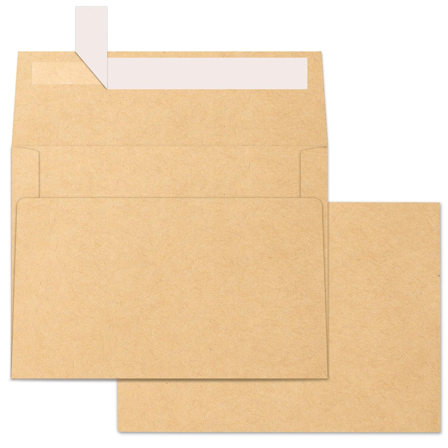 5x7 Kraft Envelopes 250 Pack, Ohuhu A7 Brown Envelopes, Printable Envelopes Perfect for Wedding, 5x7 Photos, Baby Shower, Birthday, Party, Invitations - Peel, Press & Self Seal