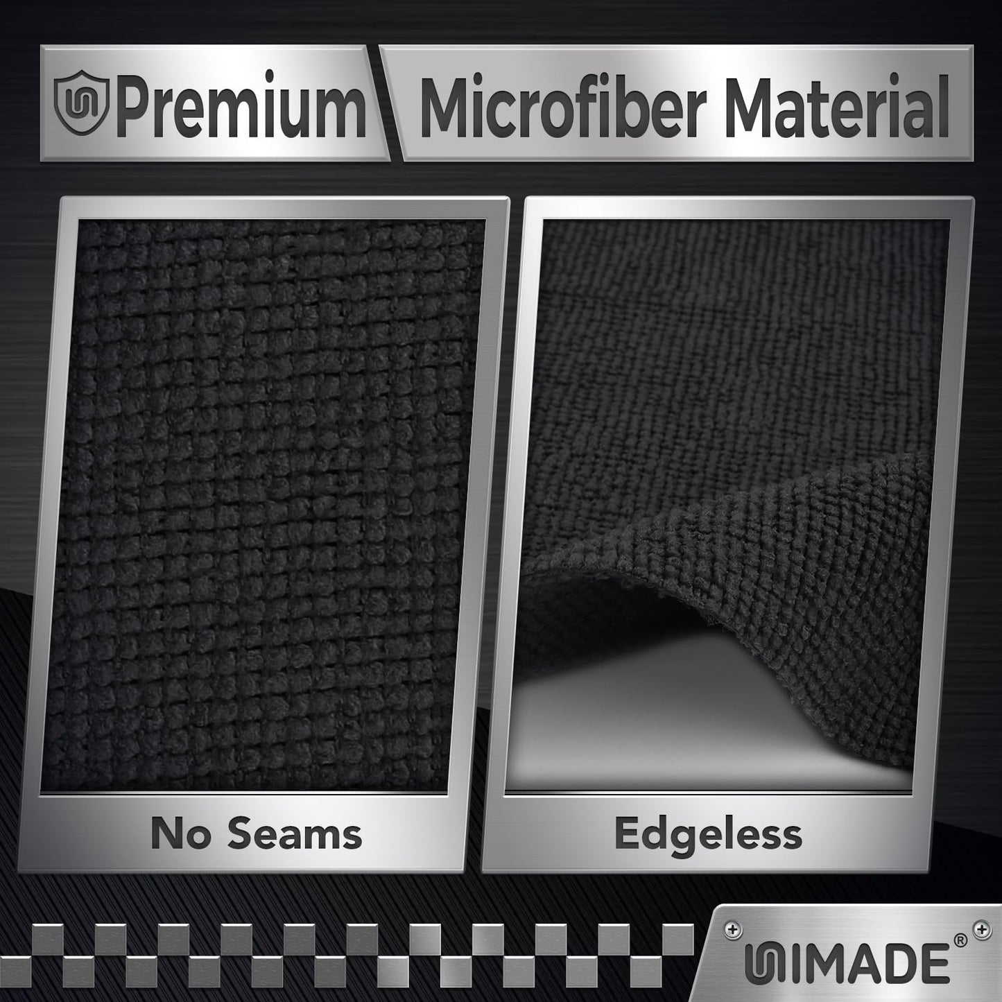 UNIMADE Microfiber Cleaning Cloth, 200 Pack Microfiber Towels for Cars Reusable Shop Rags Bulk Lint Free Cleaning Towels for Car Kitchen Automotive Bar Mechanic Restaurant Garage, 11.5"x 11.5", Black