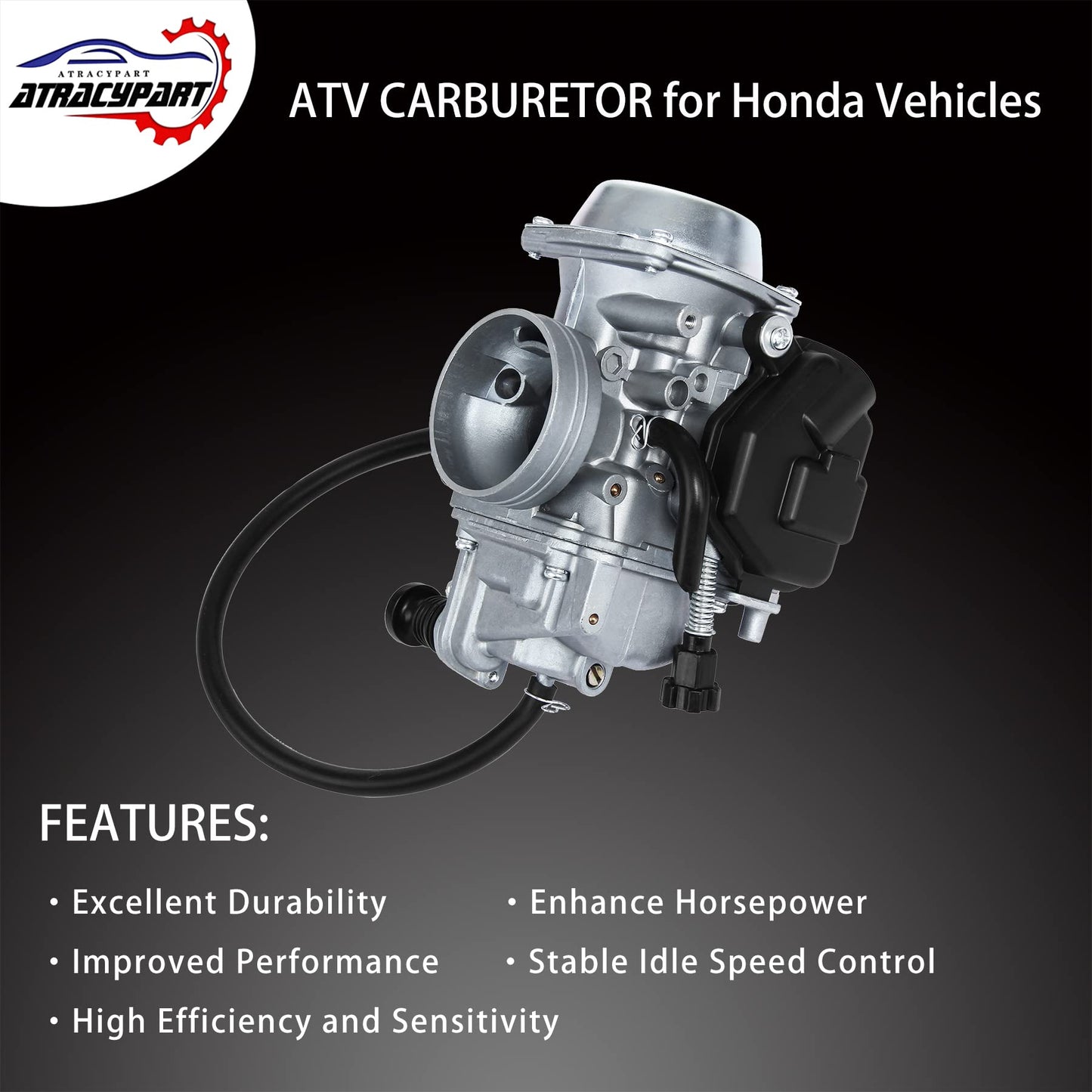 Carburetor for 1993-2000 Honda TRX300FW Fourtrax 300, 1986-1987 TRX350 Fourtrax, 2000-2006 Rancher 350 TRX350ES/FE/FM/TE/TM, 1997-2004 Foreman 400 TRX400FE/FM/S/ES/FW