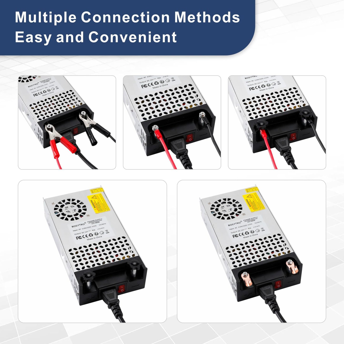 BOSYTRO 12V DC Power Supply 600W 50A SMPS 110v to 12v Converter Transformer AC to DC Converter for 3D Printer, Led Strip, Motor Pump, CCTV, Electronic Instruments, Lab Computer