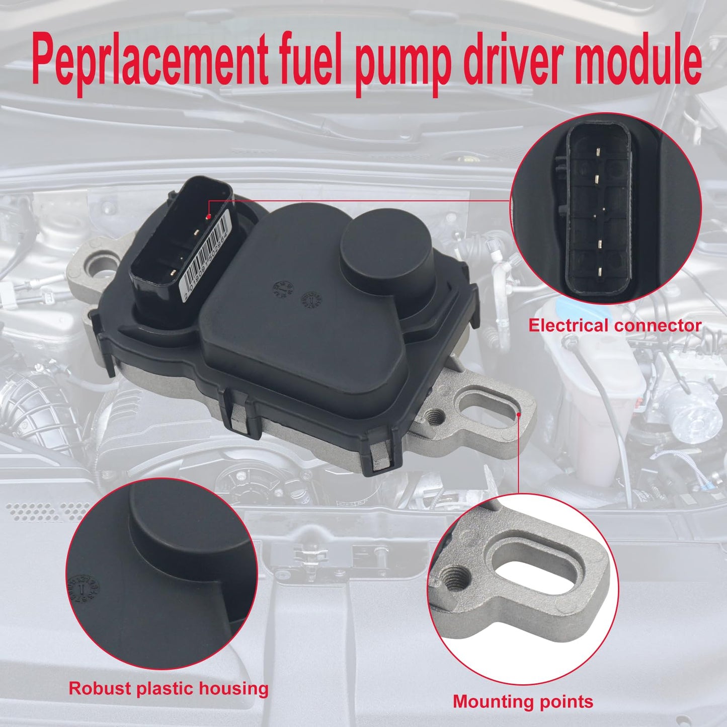 Triumilynn 590-001 FPDM Fuel Pump Driver Module for Ford F150 2004-2008, Ford F250 2005-2010 Fuel Pump Control Module with Mounting Bolts