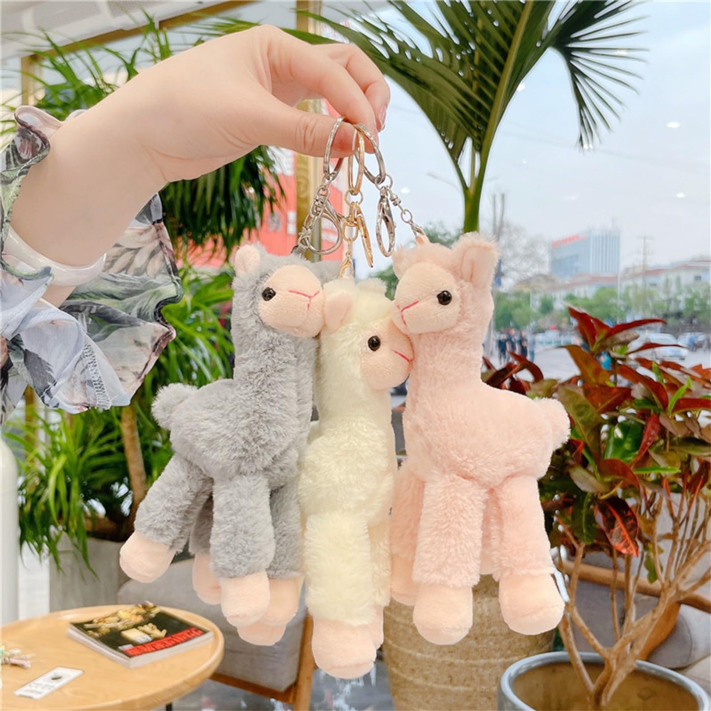 12 Pcs Mini Llama Stuffed Animals 7.5 Inch Alpaca Plush Dolls Cute Keychain Plush Llama Party Favors for Boys and Girls Birthday Party Supplies Baby Shower Bag Fillers Gift