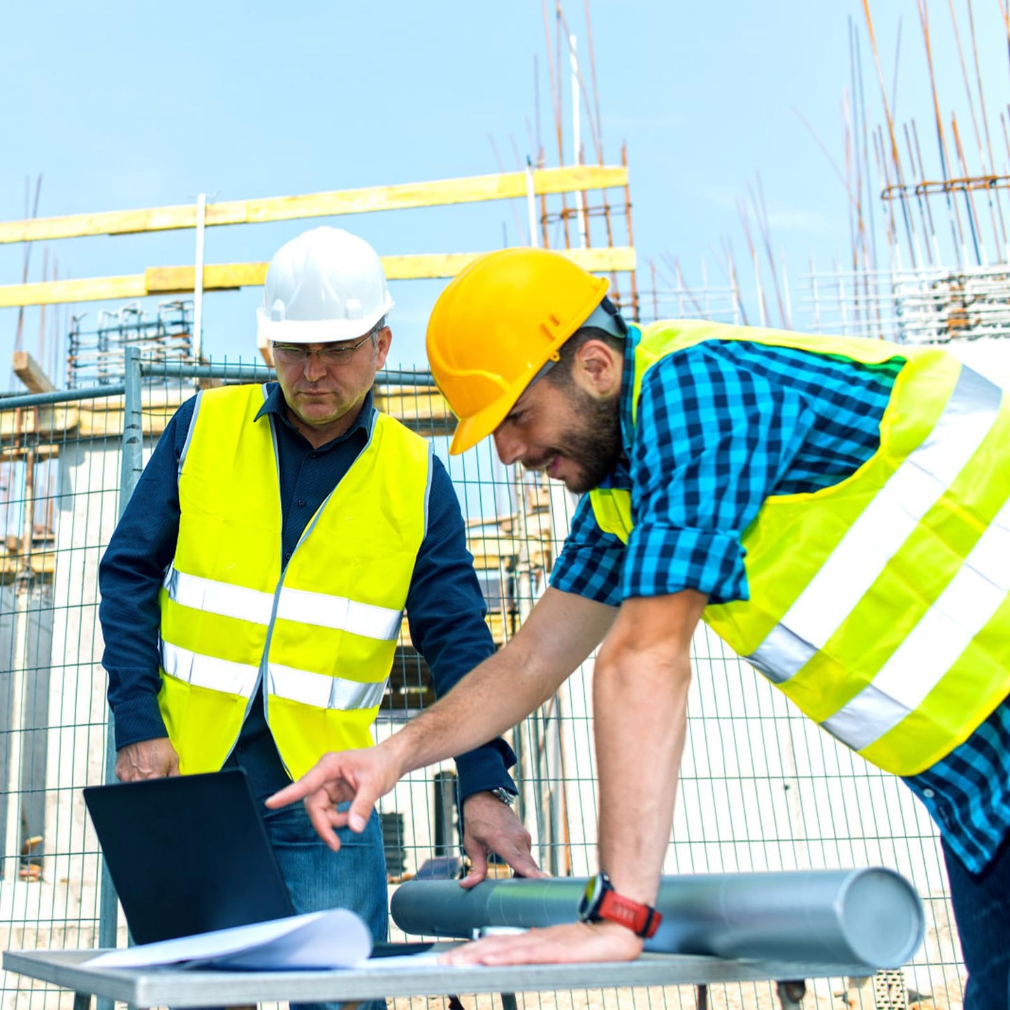 20 Pack Reflective Safety Vests, High Visibility Mesh Security Vest Bulk Work Vest with Silver Strip for Men Women Work Cycling Runner Volunteer Construction Neon Yellow