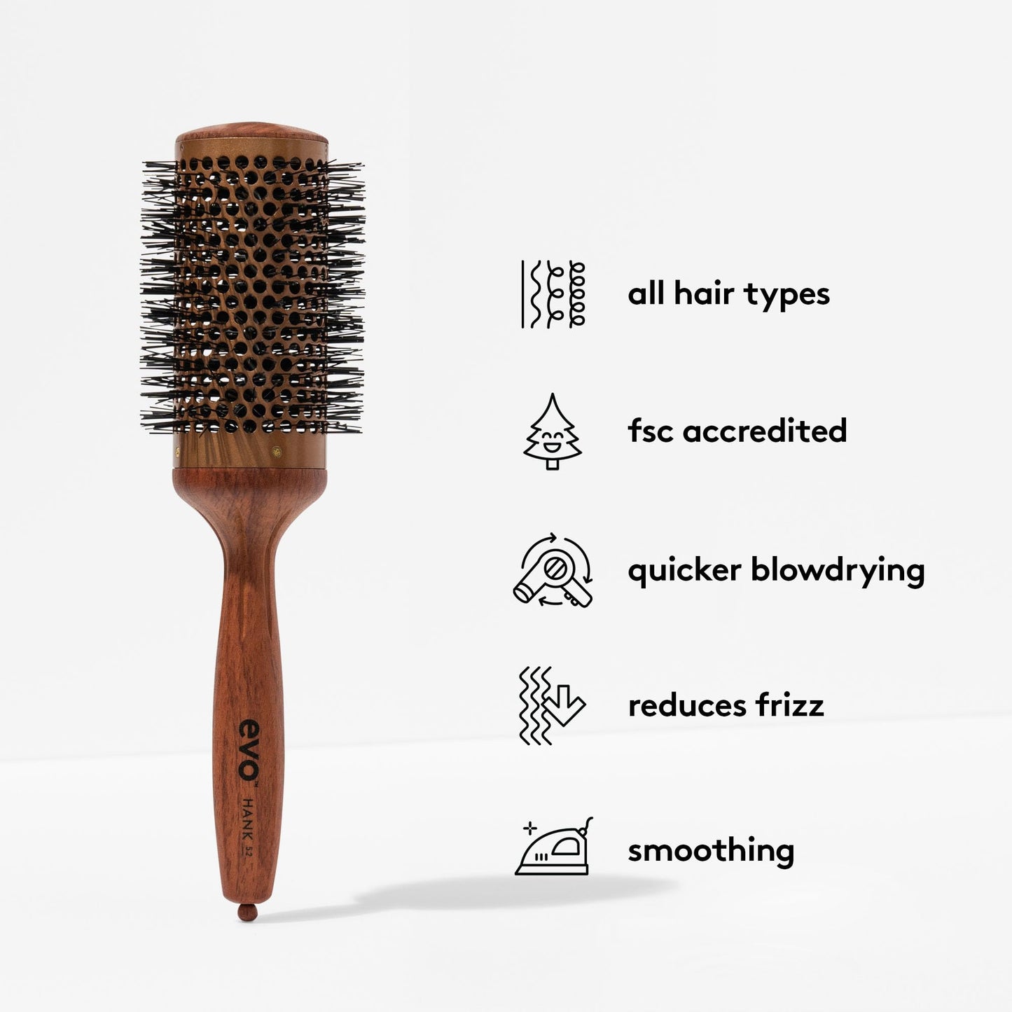 EVO Ceramic Vent Radial Brush, Hank 52