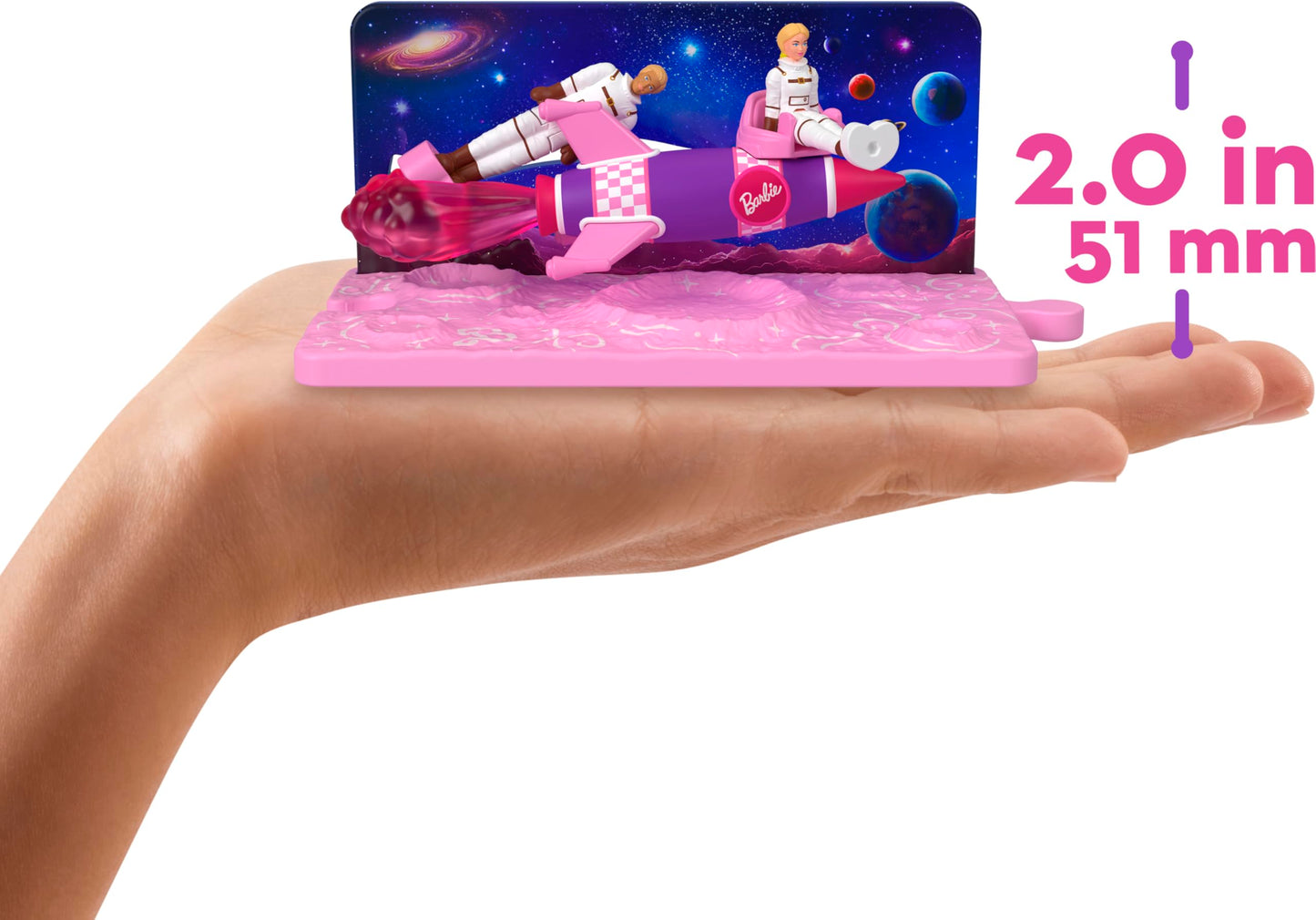 Barbie Mini BarbieLand Barbie The Movie Vehicle Collection, Includes 8 1.5-inch Dolls & 4 Vehicles Inspired by The Film