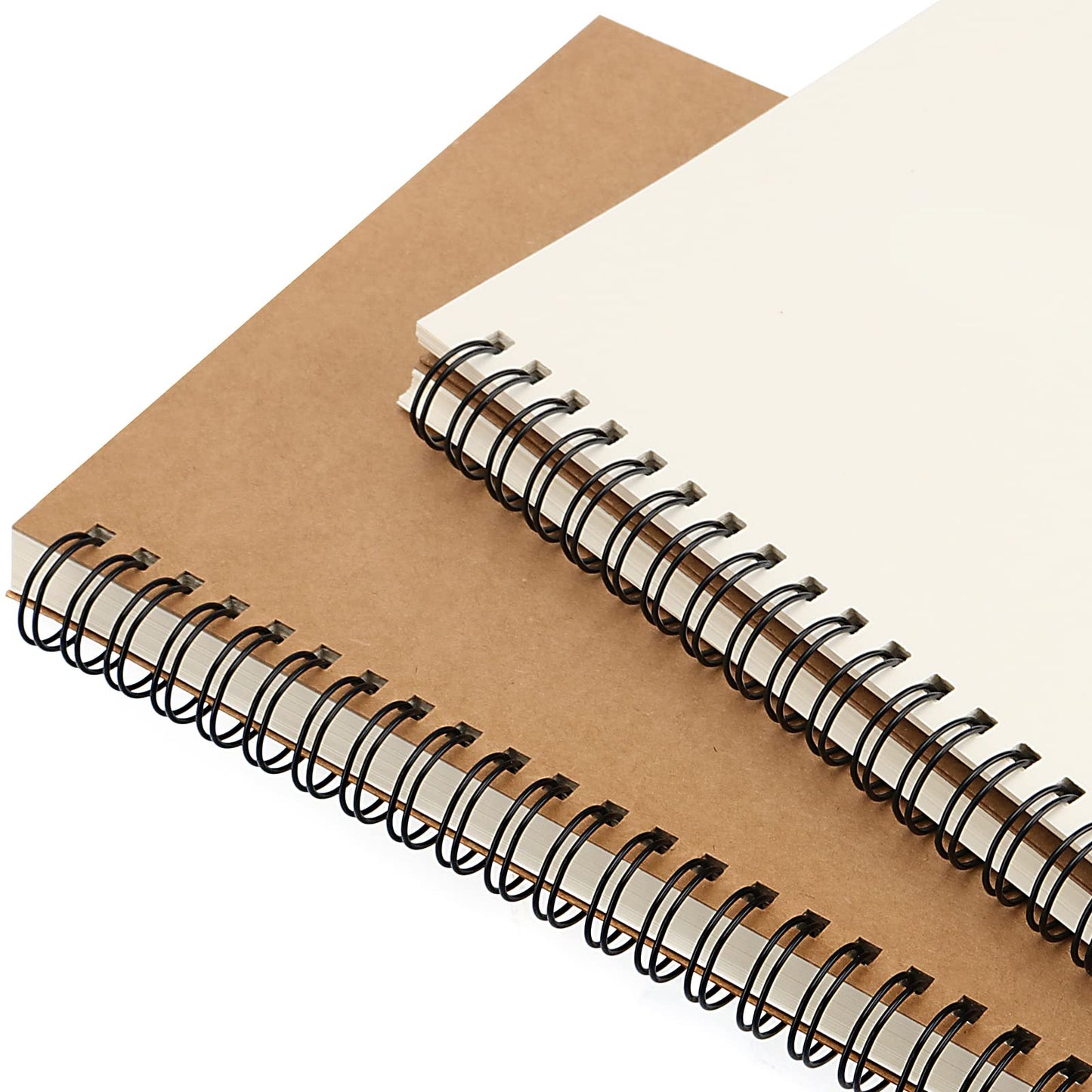 SOUJAP 20 Pack A5 Spiral Sketchbook, Blank Kraft Spiral Drawing Pad 60 Sheets/120 Pages, Small Sketchbook Bulk for Drawing School Art Office