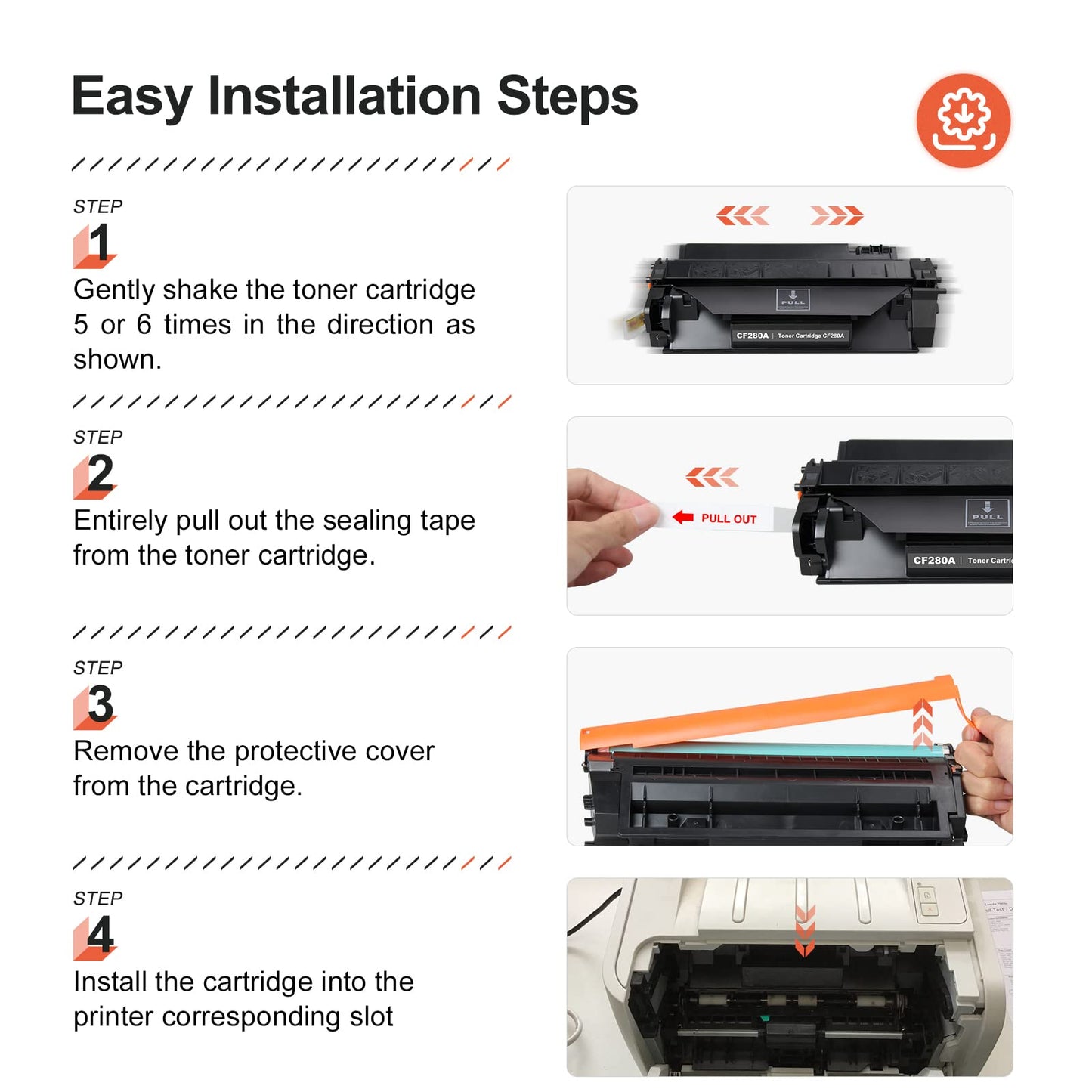 V4INK 2-Pack Compatible Toner Cartridge Replacement for HP 80A CF280A Toner Cartridge Black Ink for use in HP Laserjet Pro 400 M401N M401DN M401DNE M401DW, HP LJ Pro 400 MFP M425DN M425DW Printer