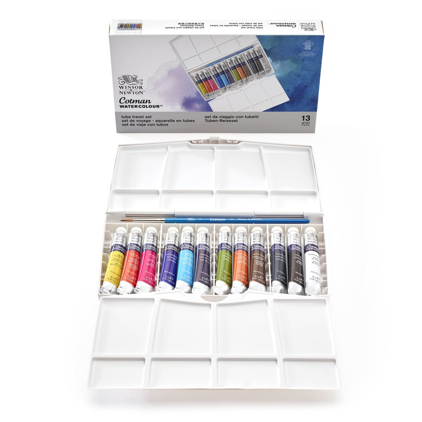 Winsor & Newton Cotman Water Color Painting Plus 12-Tube Set, 8ml